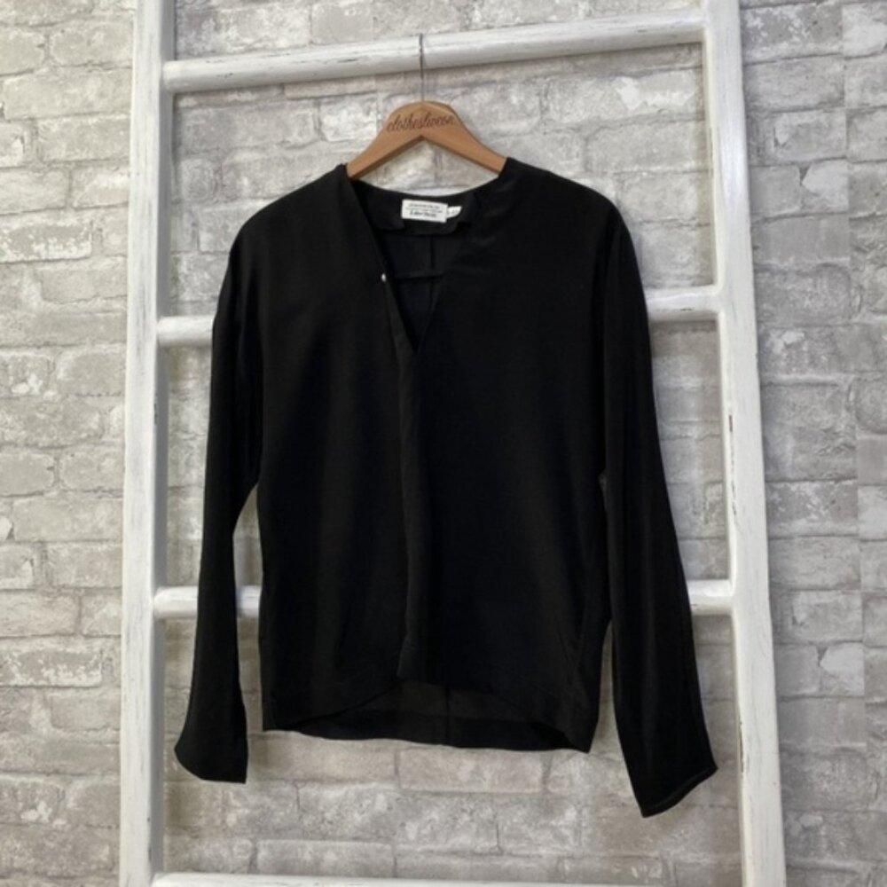 & Other Stories Black Long Sleeve Blouse Size 2
